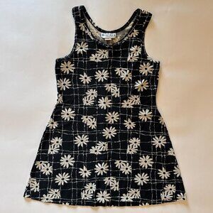 Jerdog Black + White Floral Print Dress ☆
